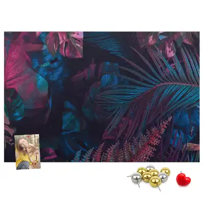 Printed Cork Board Exotic flowers