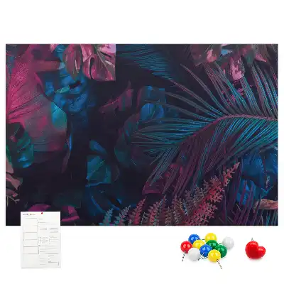 Exotic Flowers Printed Cork Board