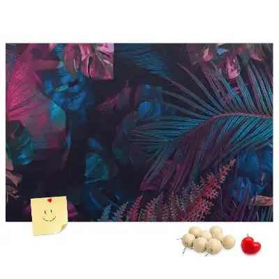 Printed Cork Board Exotic flowers