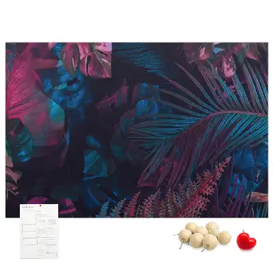 Printed Cork Board Exotic flowers