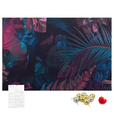 Printed Cork Board Exotic flowers