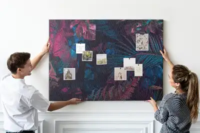 Printed Cork Board Exotic flowers