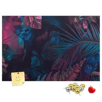 Printed Cork Board Exotic flowers