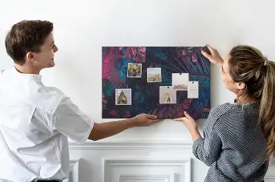 Printed Cork Board Exotic flowers