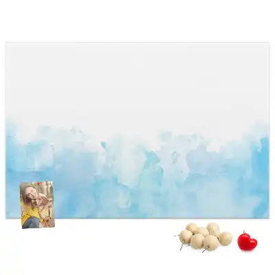 Cork memo board with painted splashes