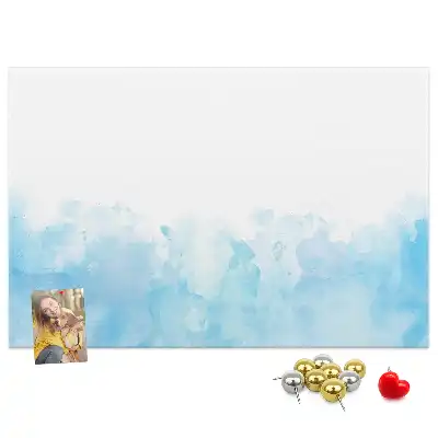 Cork memo board with painted splashes