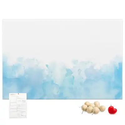 Cork memo board with painted splashes