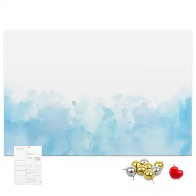 Cork memo board with painted splashes
