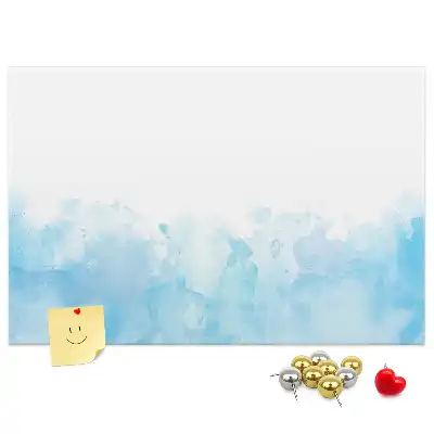 Cork memo board with painted splashes