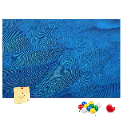 Printed Cork Memo Board Bird feather