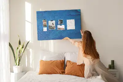 Printed Cork Memo Board with Bird Feather Design