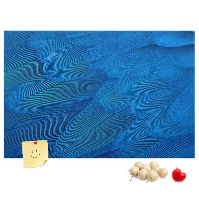 Printed Cork Memo Board with Bird Feather Design