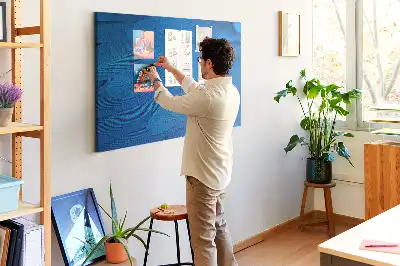 Printed Cork Memo Board with Bird Feather Design