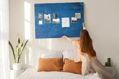 Printed Cork Memo Board with Bird Feather Design