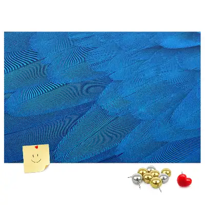 Printed Cork Memo Board with Bird Feather Design