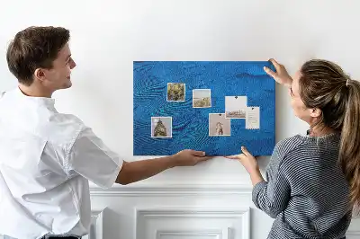 Printed Cork Memo Board with Bird Feather Design