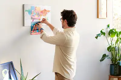 Watercolor World Map Printed Cork Board
