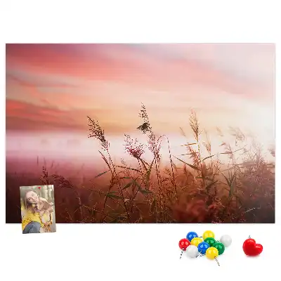 Printed Cork Memo Board Misty morning