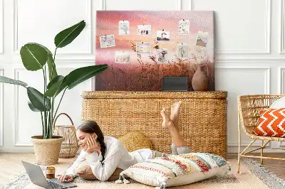 Misty Morning Printed Cork Memo Board