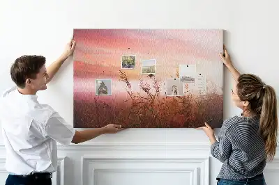 Printed Cork Memo Board Misty morning
