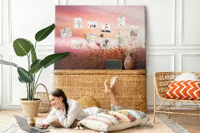 Printed Cork Memo Board Misty morning