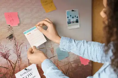 Printed Cork Memo Board Misty morning