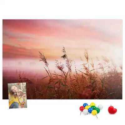 Printed Cork Memo Board Misty morning