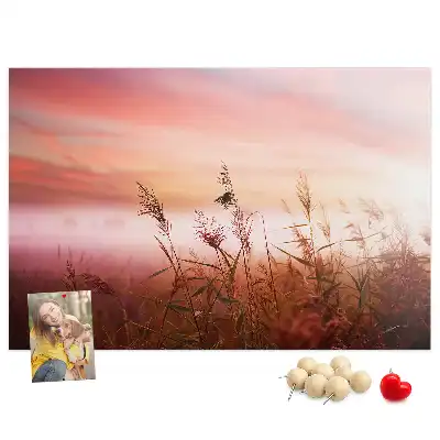 Printed Cork Memo Board Misty morning