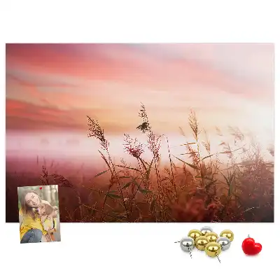 Printed Cork Memo Board Misty morning