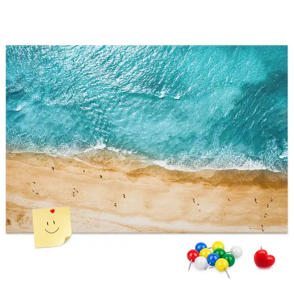 Sea Beach People Printed Cork Board