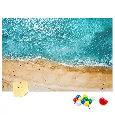 Sea Beach People Printed Cork Board