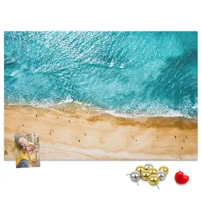 Sea Beach People Printed Cork Board