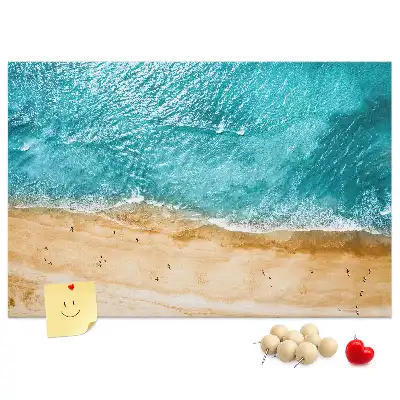 Sea Beach People Printed Cork Board