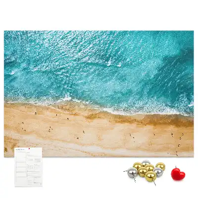 Sea Beach People Printed Cork Board