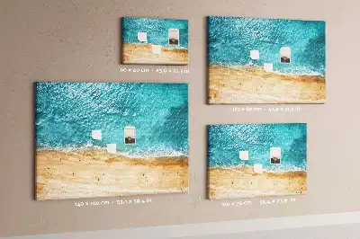 Sea Beach People Printed Cork Board