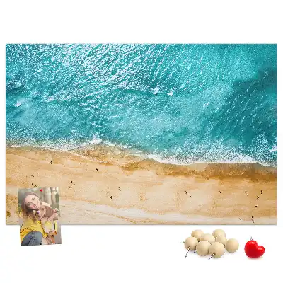 Sea Beach People Printed Cork Board