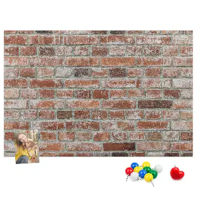 Brick Wall Printed Cork Memo Board