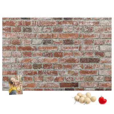 Brick Wall Printed Cork Memo Board