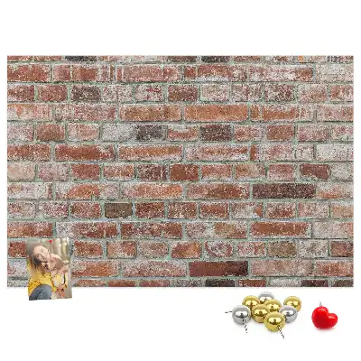 Brick Wall Printed Cork Memo Board