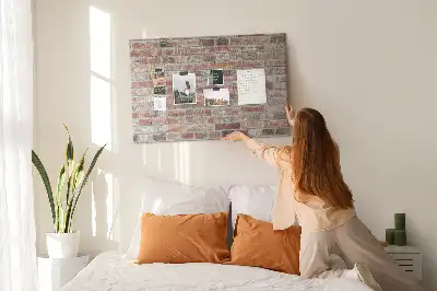 Brick Wall Printed Cork Memo Board