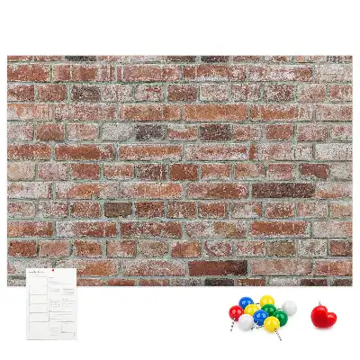 Brick Wall Printed Cork Memo Board