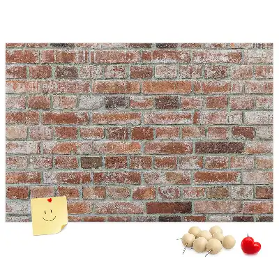 Brick Wall Printed Cork Memo Board