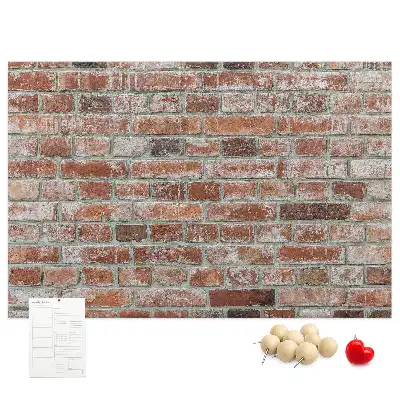 Brick Wall Printed Cork Memo Board