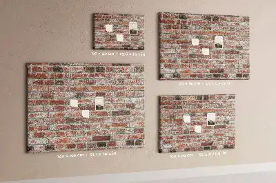Brick Wall Printed Cork Memo Board