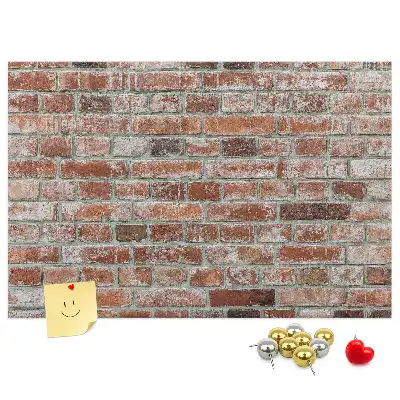 Brick Wall Printed Cork Memo Board