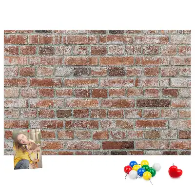 Brick Wall Printed Cork Memo Board