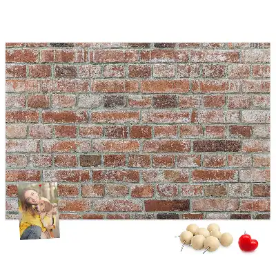 Brick Wall Printed Cork Memo Board