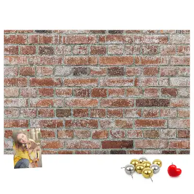Brick Wall Printed Cork Memo Board