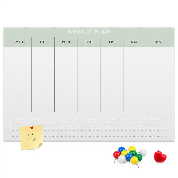 Cork memo board Weekly planner