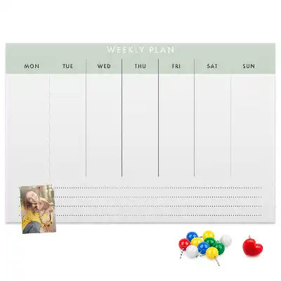 Cork memo board Weekly planner